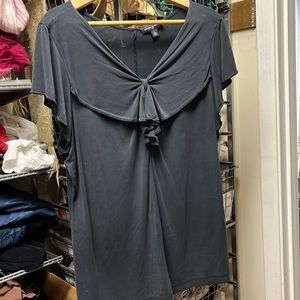 Black silk blouse